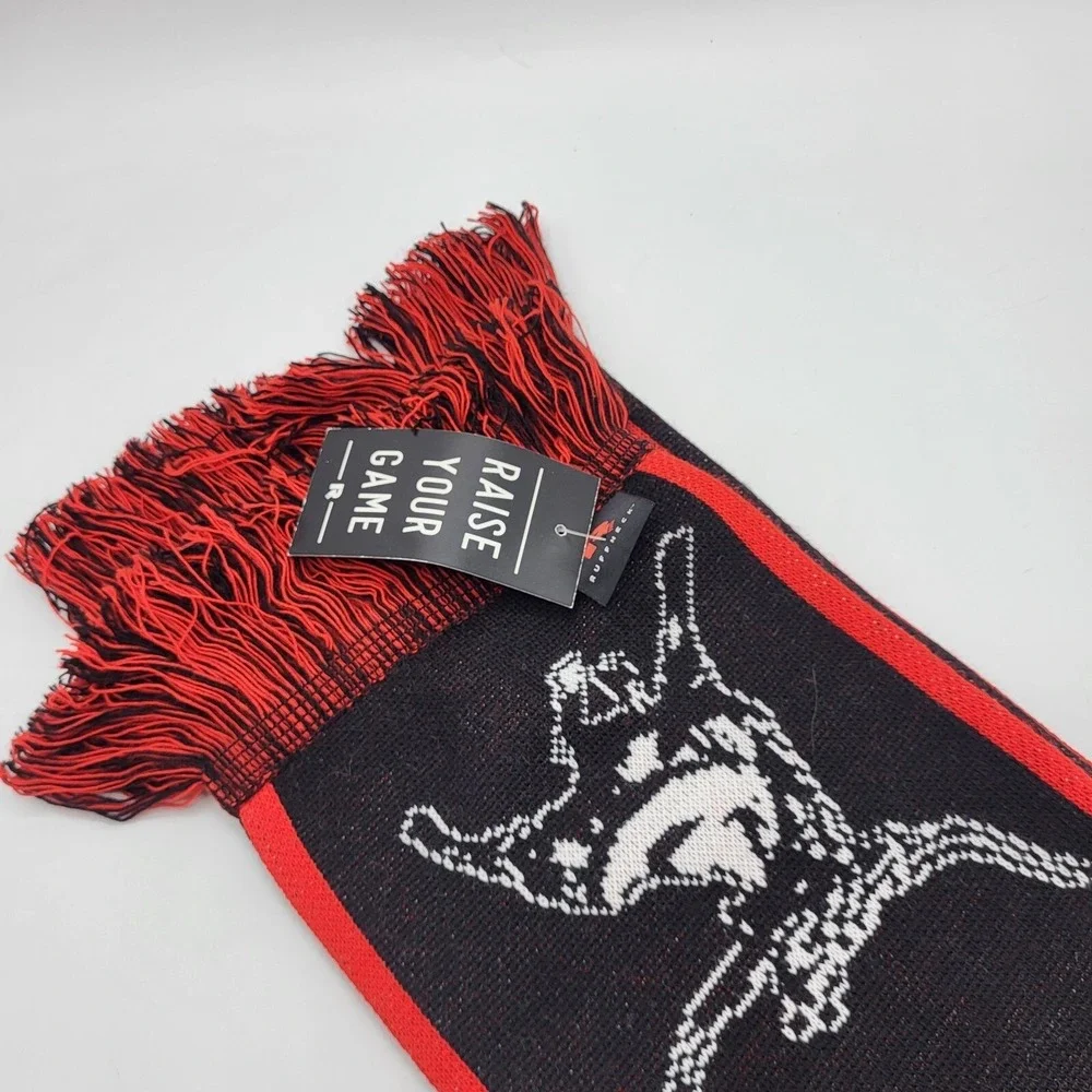 Team‎ Toro Muay Thai MMA Combat Sports Gym Knit Winter Scarf Red Black Bull Logo